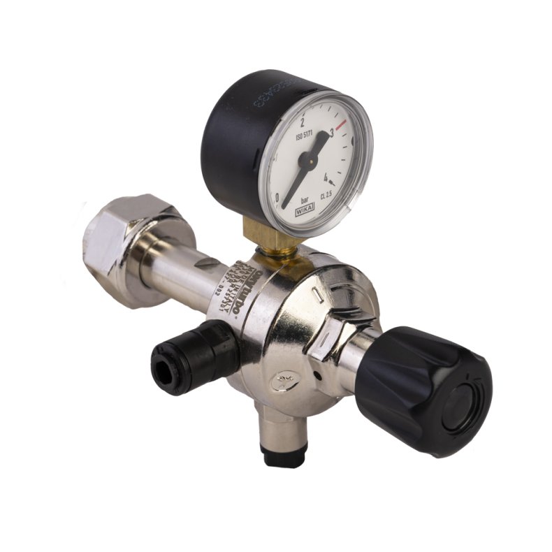 Oxy Turbo - Major CO2 Regulator, 1 udgang (5/16" / 8mm slange) med 1 manometer