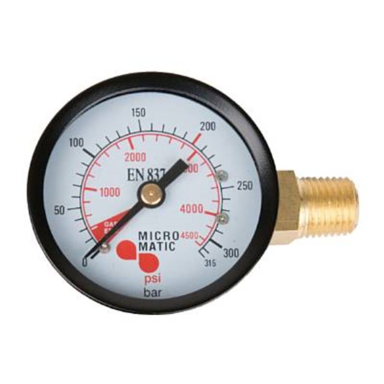 CO2 Manometer 1/4" NPT 0-315 bar