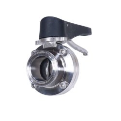 Butterfly-ventil 1,5" TC - Easy Grip, Black Handle