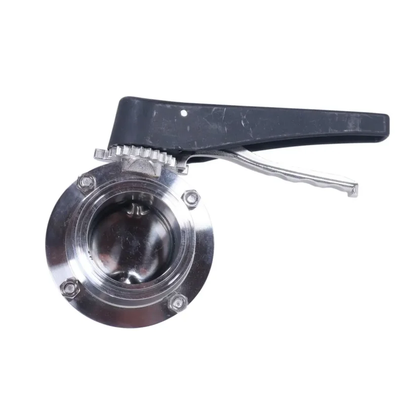 Tri-Clamp Butterfly Valve 2" - Easy Grip, Black Handle