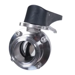 Butterfly-ventil 2" TC - Easy Grip, Black Handle