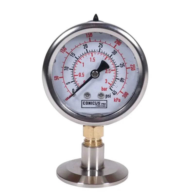 Tri clamp TC 1,5" Manometer 0-3 Bar