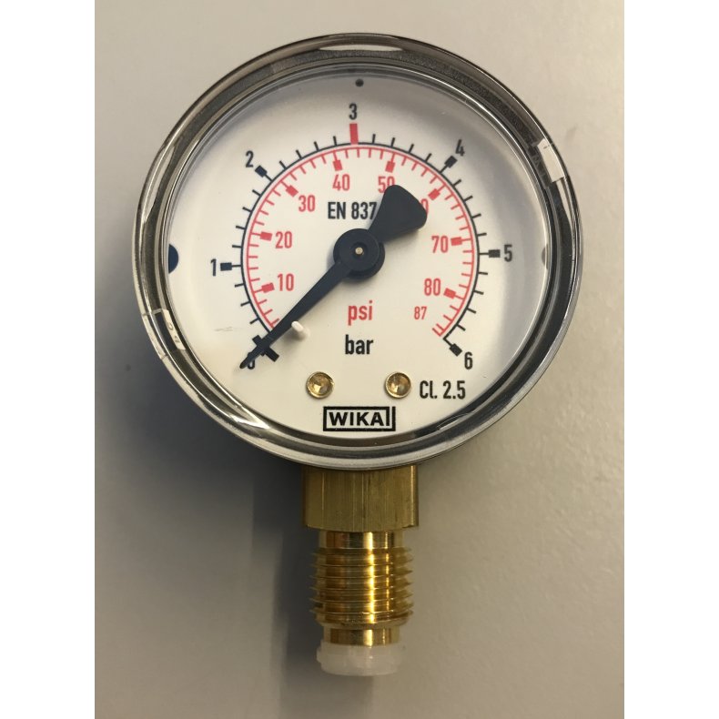 Oxy Turbo - CO2 reserve trykmler manometer 1/4" NPT 0-6 bar