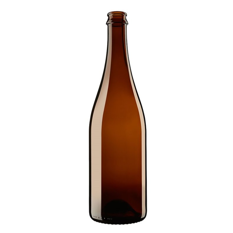 Champagneflaske - lflaske 0,75 l. brun pr. 6 stk. kasse (sendes ikke)