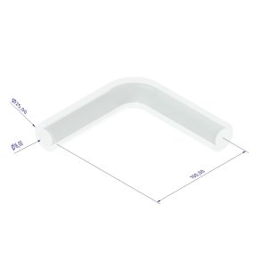 Brewtools Silicone elbow, 90, 16x25mm, semi-clear 100x100mm