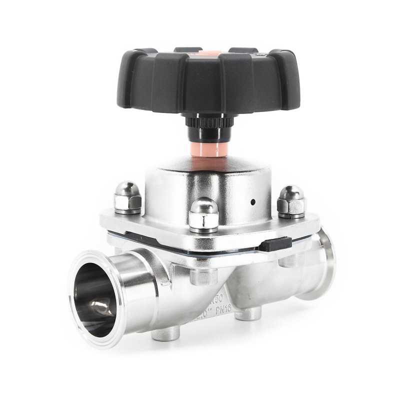 Brewtools  TC 2" Membranventil (Diaphragm valve) EPDM+PTFE pakning