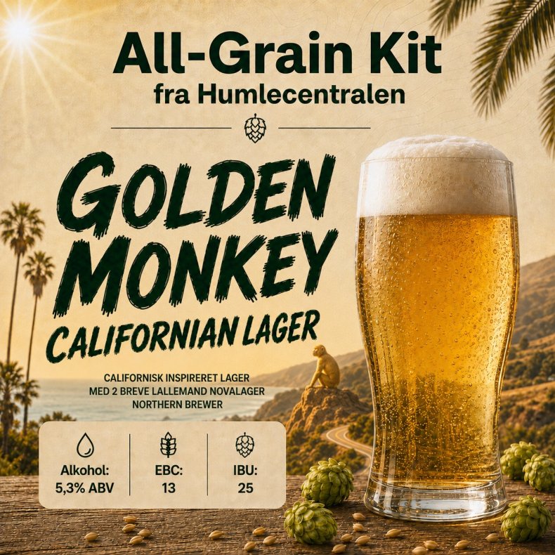 Golden Monkey, Californian Lager (23-25 l All-Grain Kit)