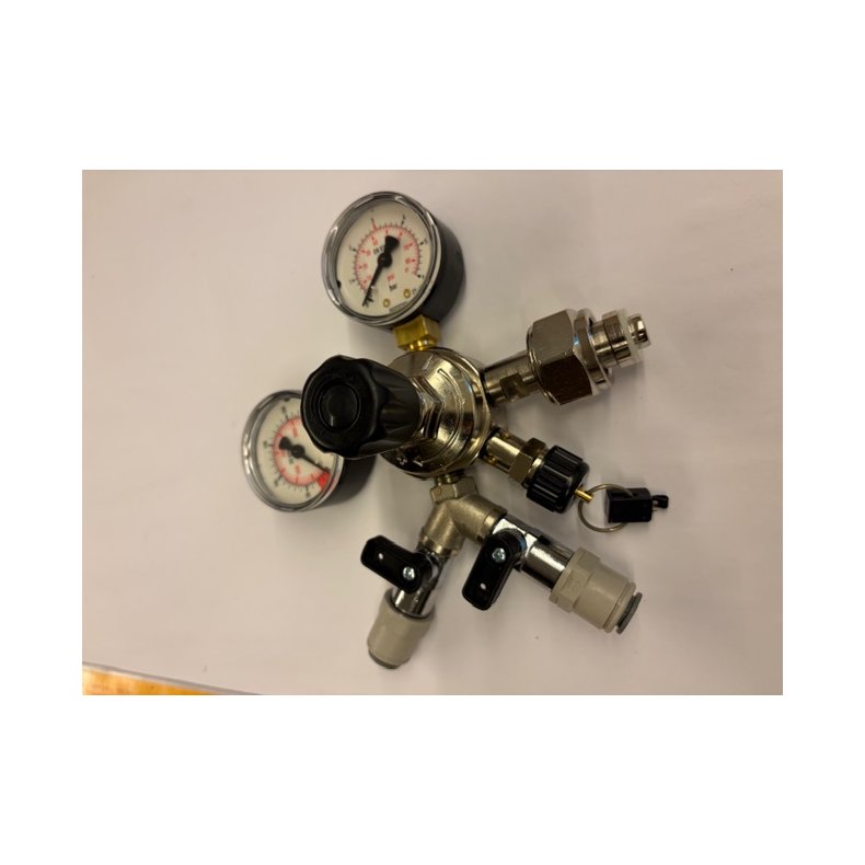 Oxy Turbo - CO2 Regulator, 2 udgange (3/8" / 9,5mm slange)