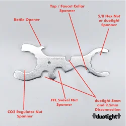 Kegland - Multitool (7 in 1 Faucet Spanner / Wrench Tool)