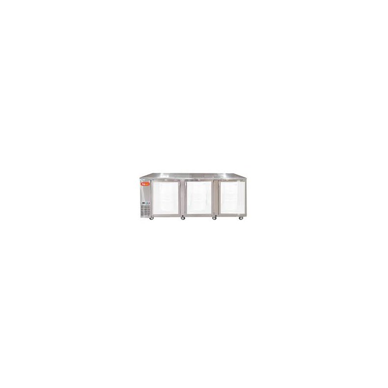 Grand Deluxe 3 Stainless Steel - Three Glass Door Kegerator (Bestillingsvare)