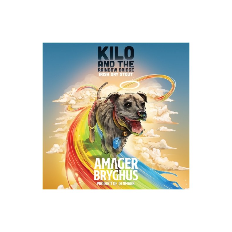 Kilo &amp; the Rainbow Bridge, 4,2% Irish Dry Stout, 44 cl. Amager Bryghus
