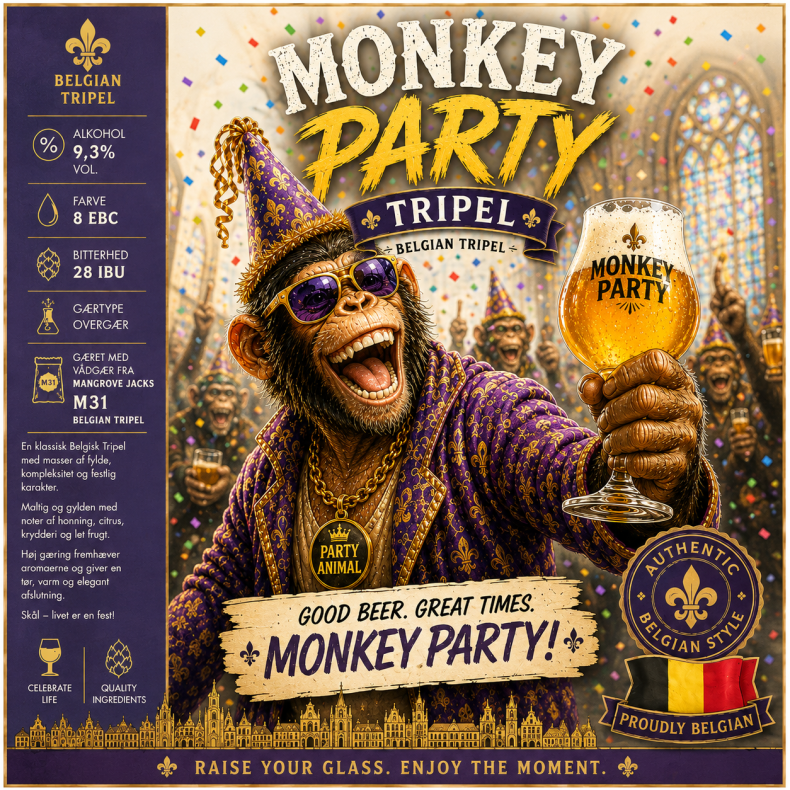Monkey Party - Belgian Tripel (23-25 l All-Grain Kit)