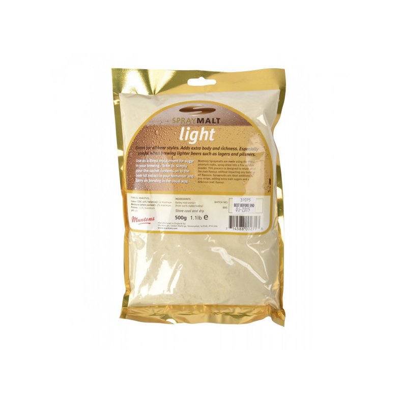 Maltekstrakt / Spraymalt / DME - Muntons, Light 7-12 ebc, 500 g.