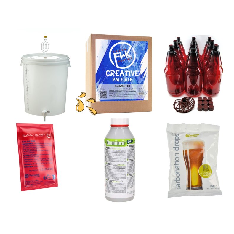 Starts�t inklusiv ingredienser til 25 liter �l - Pale Ale