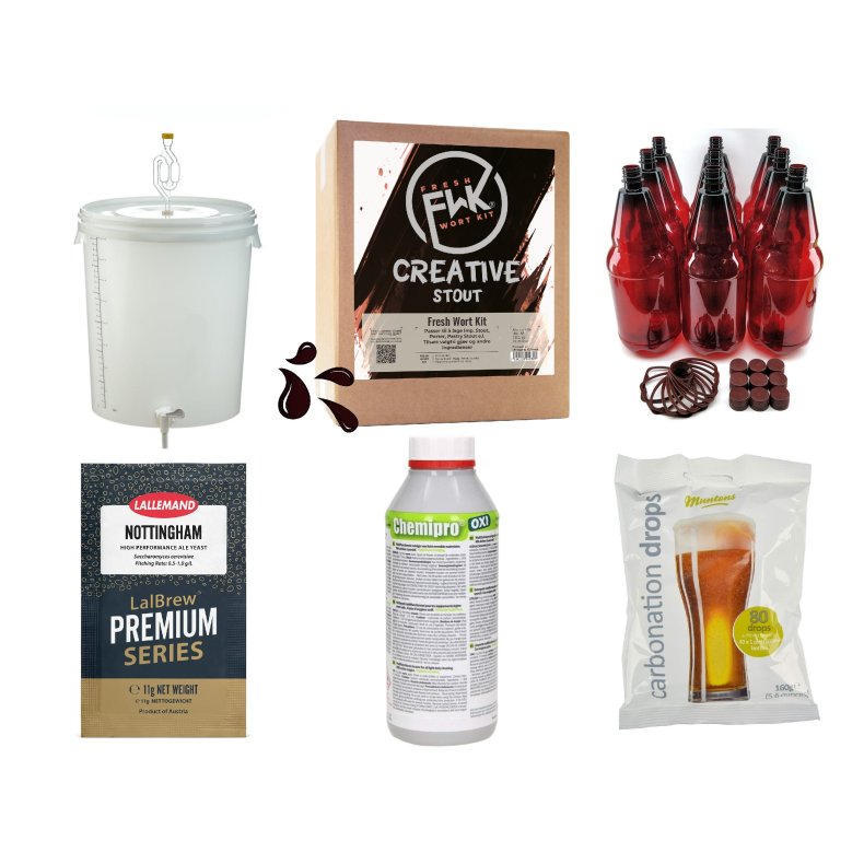 Starts�t Creative inklusiv ingredienser til 25 liter �l - Stout