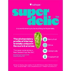 Superdelic, 2025 pellets NZ, alpha 10,6%, 100 g.