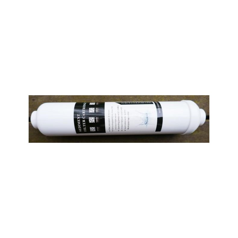 Kulfilter inline, 10'' x 2'' med indv. 1/4'' gevind til Omvendt Osmoseanlg 