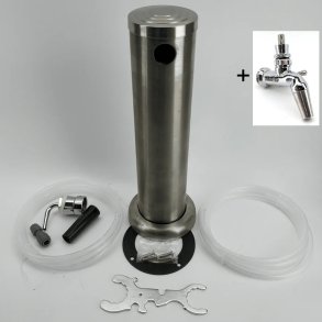  Kegerator - Trn med 1 Hane med flow control, Brushed Stainless Steel