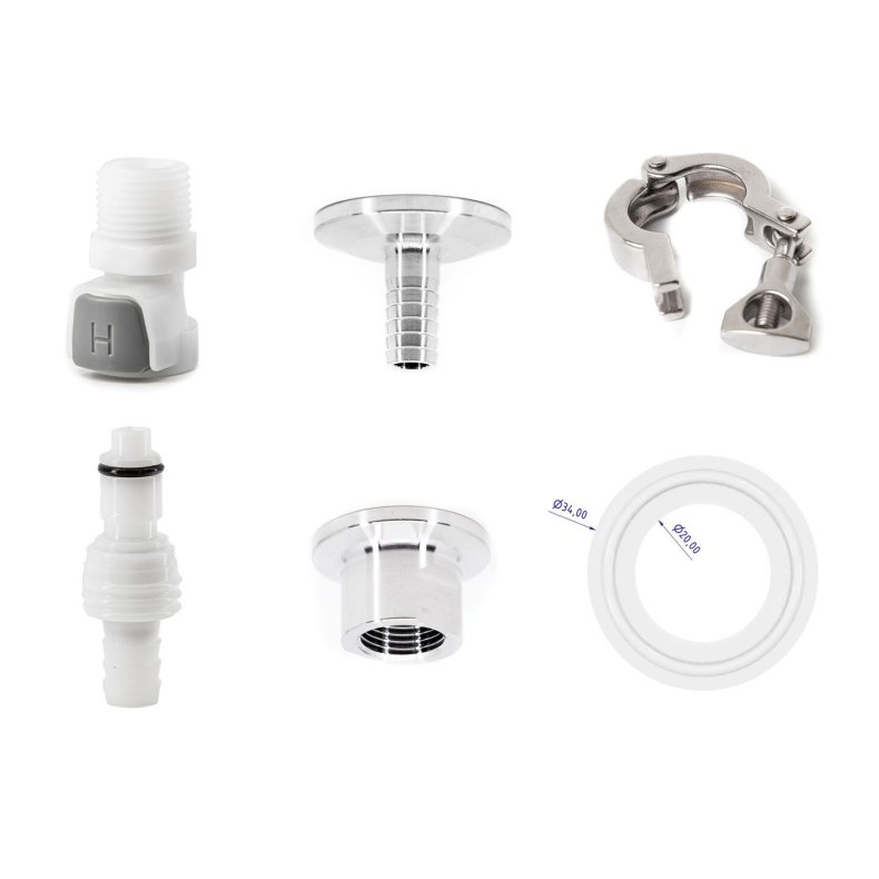 Brewtools -  Cooling connector kit, quick connectors For B25/B50/B100/B180