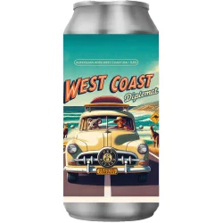 West Coast Diplomat, 6,6% West Coast IPA, 44 cl Dry And Bitter
