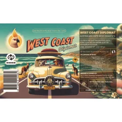 West Coast Diplomat, 6,6% West Coast IPA, 44 cl Dry And Bitter