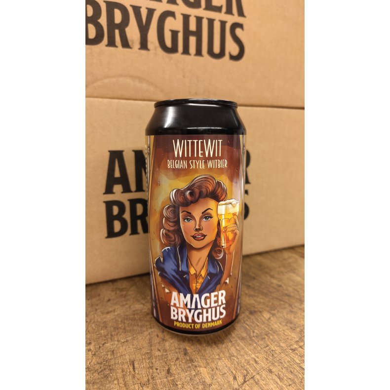 WitteWit, 5% Belgian Style Witbier, 44cl Amager Bryghus