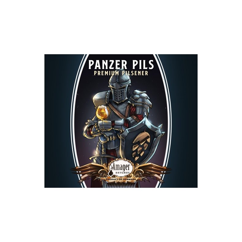 Panzer Pils, Tysk pilsner, Amager Bryghus 44 cl.
