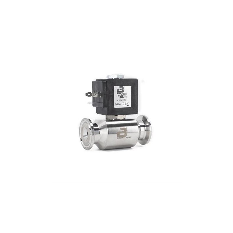 Brewtools - Solenoid valve, TC34mm, NC, DC24V, 0-3 bar, 4.5mm Orifice