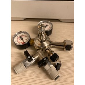 Oxy Turbo - CO2 Regulator, 2 udgange (3/8