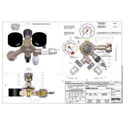 Oxy Turbo - CO2 Regulator, 2 udgange (3/8" / 9,5mm slange)