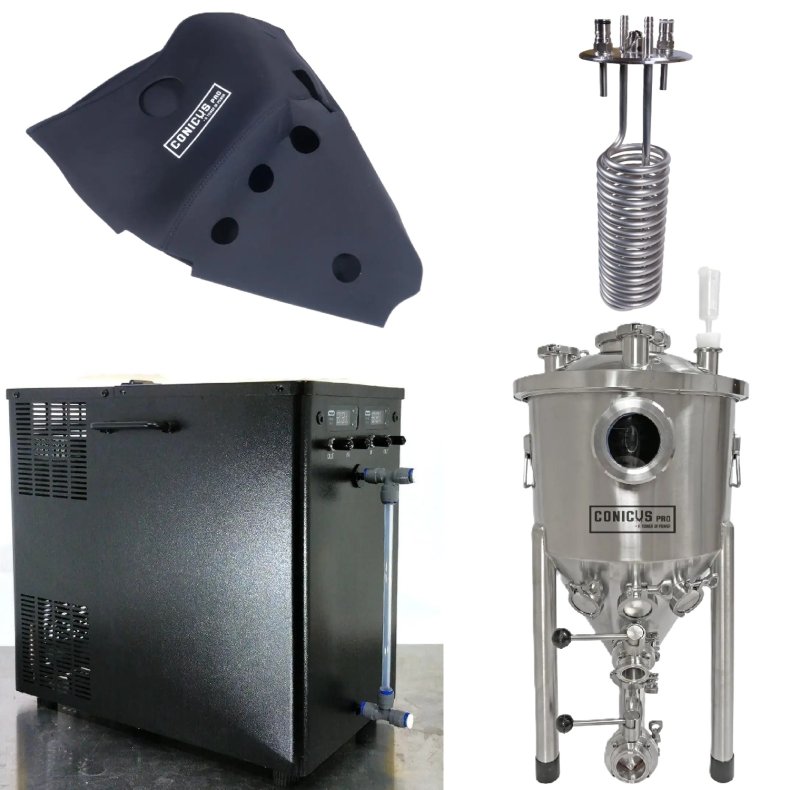 Unitank s�t - Conicus PRO 30 L, Glycolk�ler, k�lespiral, og isoleringskappe