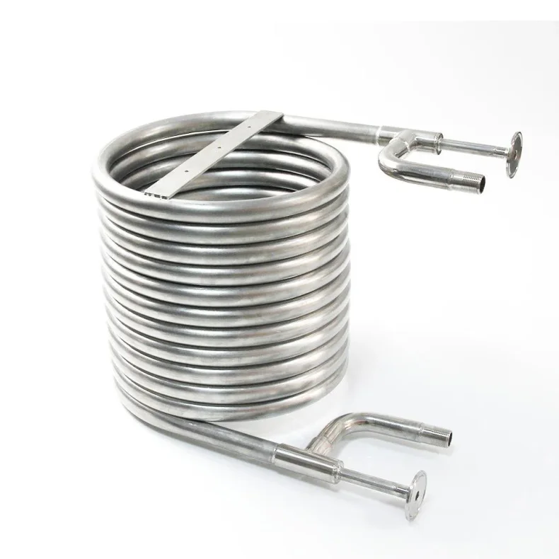 Coolossus Gen2 - Passivated Stainless Steel Counterflow Chiller with 1.5' Tri Clover Wort Lines - 1/2' Water Line ( 9.5m Long)