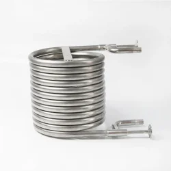 Coolossus Gen2 - Passivated Stainless Steel Counterflow Chiller with 1.5' Tri Clover Wort Lines - 1/2' Water Line ( 9.5m Long)