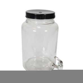 Gringsbeholder m/taphane u/grls 5 ltr. i glas / grtank 5 liter