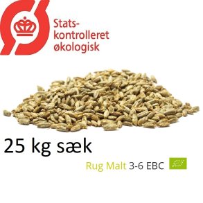 �kologisk Rug malt - Gyrup G�rdmalt, ebc 4, pr. 25 kg.