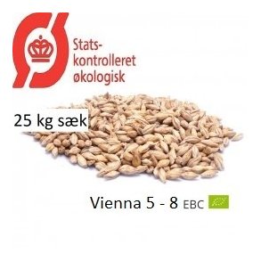 kologisk Vienna malt - Gyrup Grdmalt, ebc 5 - 8, pr. 25 kg.