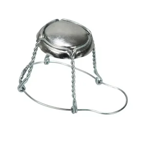 Tr�dnet til Champagnepropper, s�lv farvet, 100 stk