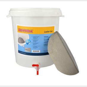 Lauter tun, spand med falsk bund i rustfri stl