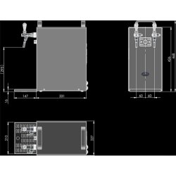 Lindr - Kontakt 40K, Fadlsanlg m. kompressor / pumpe, 2 haner