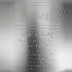 Kegland - Mini Keg 2L, inklusiv tapping head