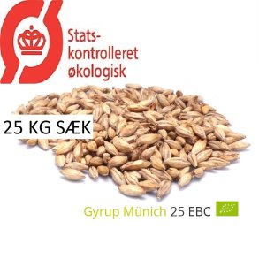 kologisk Munich malt - Gyrup Grdmalt, ebc 20 - 25, pr. 25 kg.
