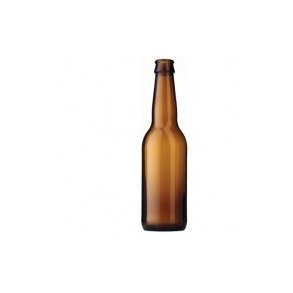 Ølflaske 0,33 l. brun long neck ks. m. 24 stk. (sendes ikke)