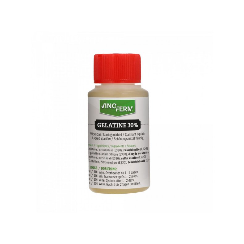 Gelatine til klaring af �l, 100ml 30% opl�sning
